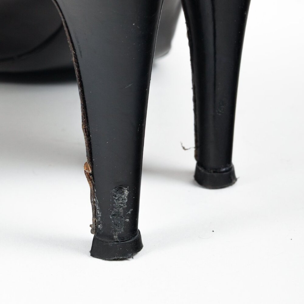 Prada Metallic Rim Point Toe Stiletto Heels - Picture 6 of 10